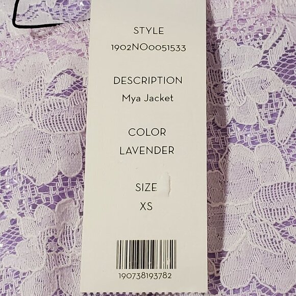 Veronica Beard Mya Jacket Size XS Lavender Lace - Picture 9 of 11